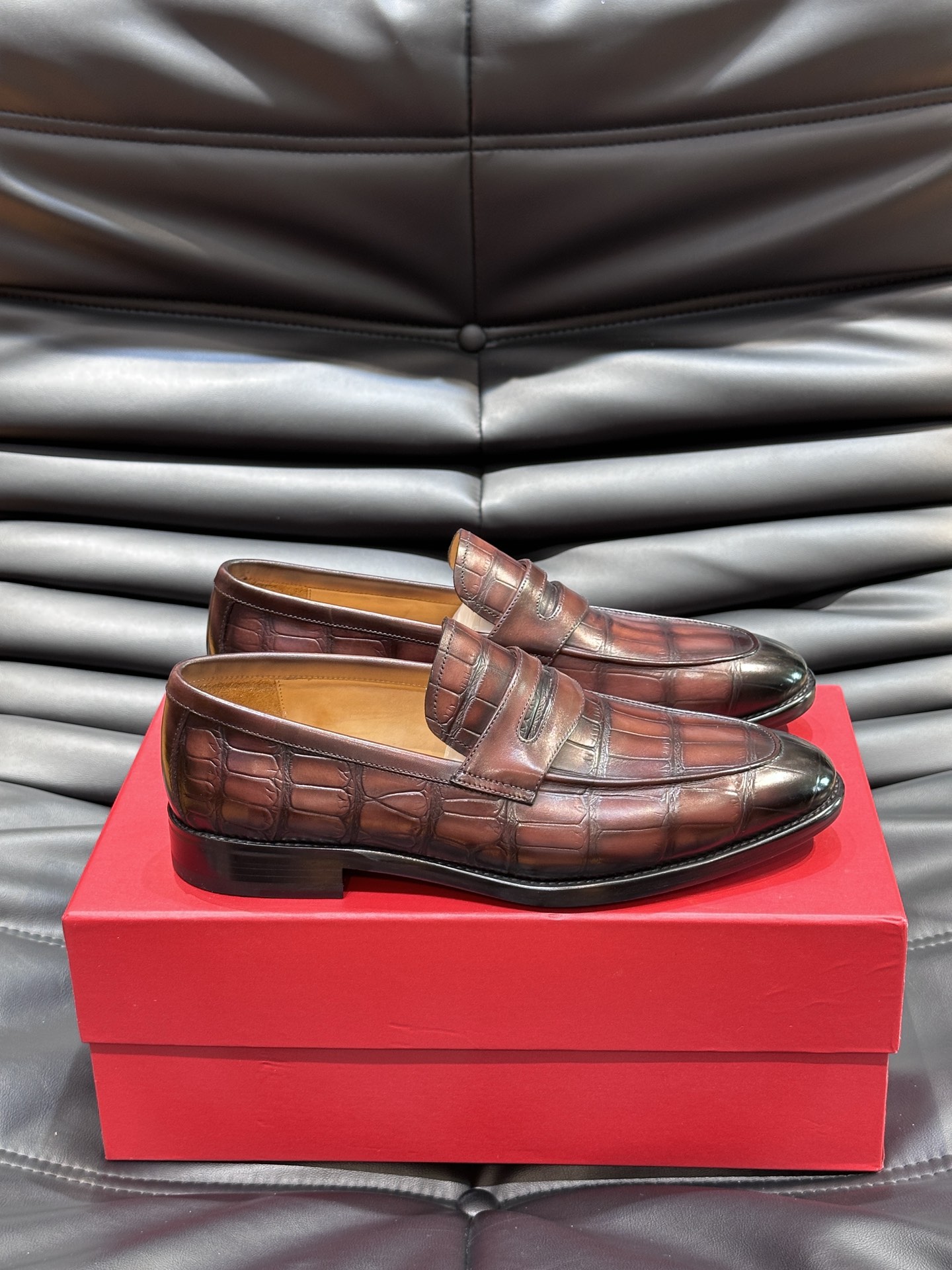 Ferragamo Male Leather Shoes Real Leather M-s