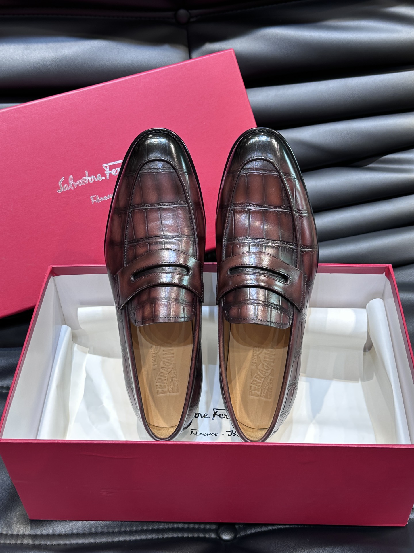 Ferragamo Male Leather Shoes Real Leather M-s