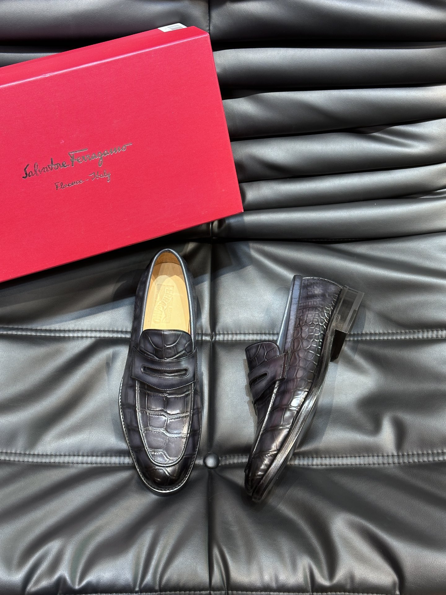 Ferragamo Male Leather Shoes Real Leather M-s