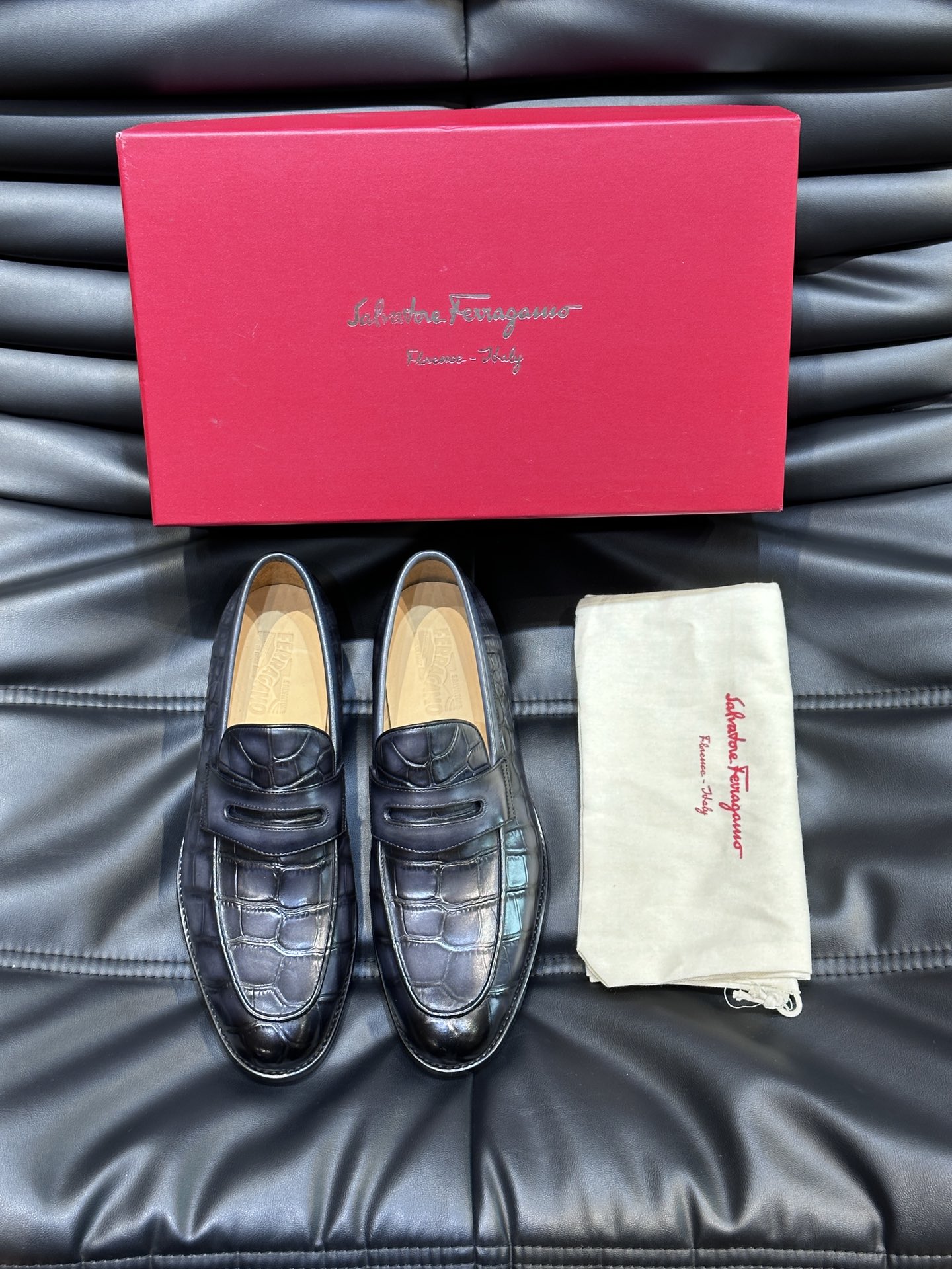 Ferragamo Male Leather Shoes Real Leather M-s