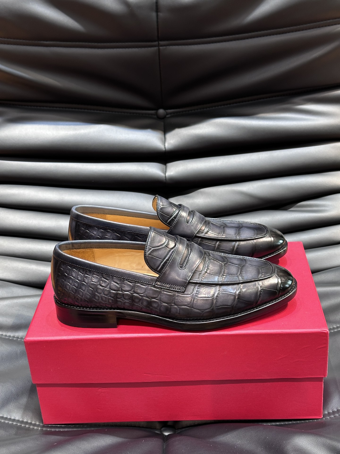 Ferragamo Male Leather Shoes Real Leather M-s