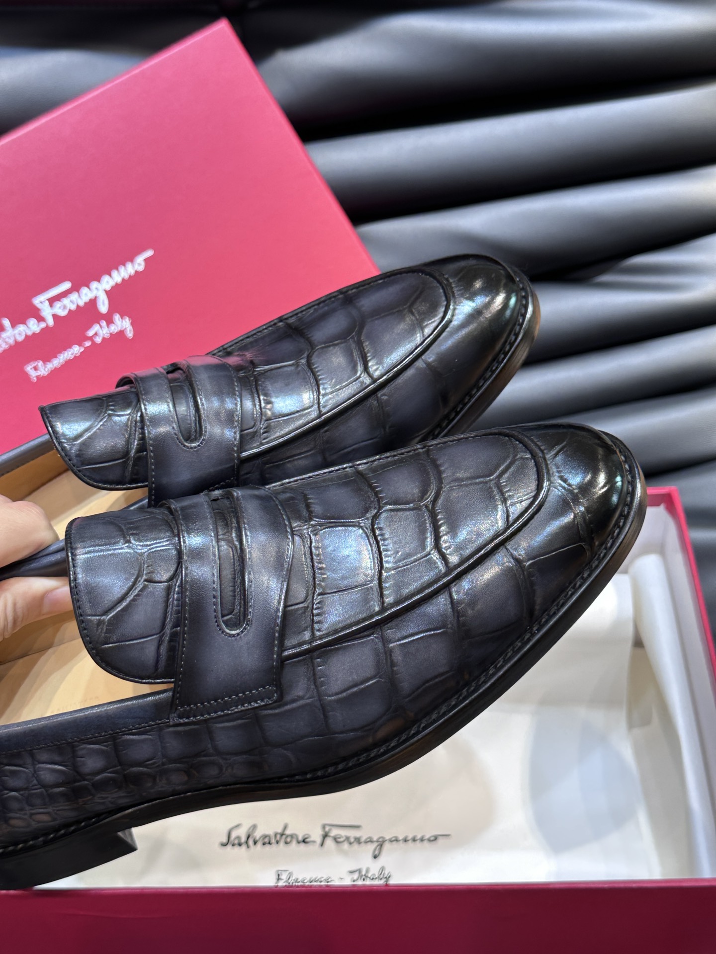 Ferragamo Male Leather Shoes Real Leather M-s