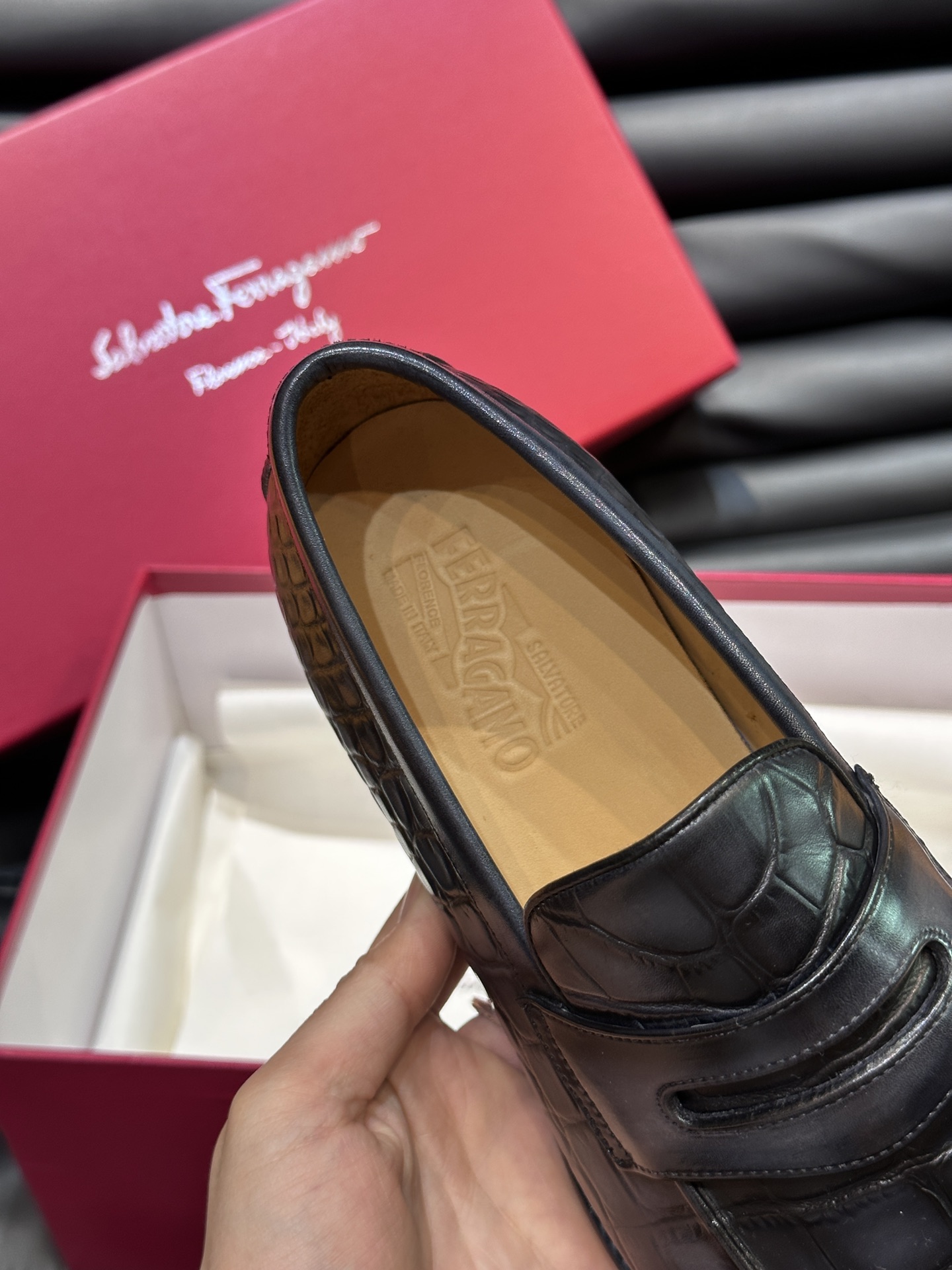 Ferragamo Male Leather Shoes Real Leather M-s