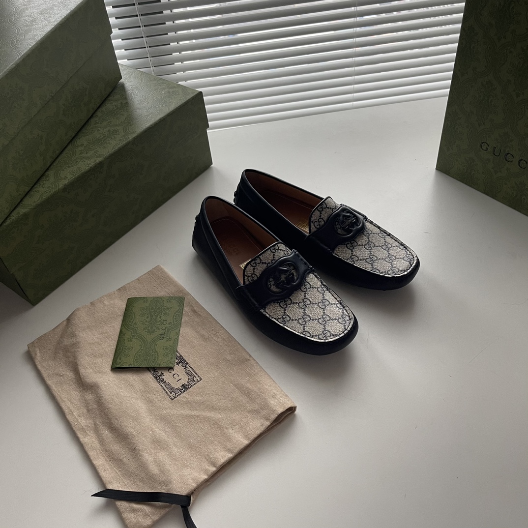 Gucci Loafers Cow Leather Brown