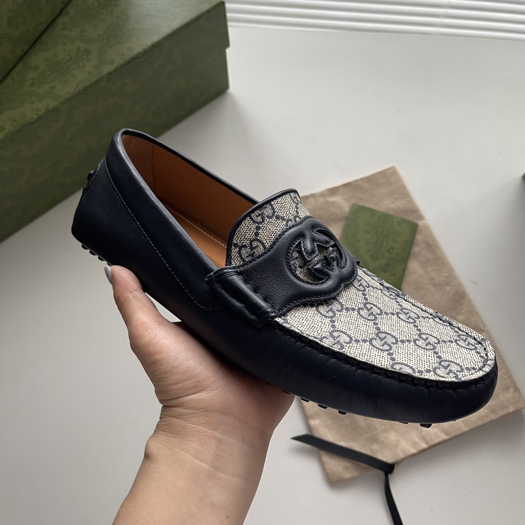 Gucci Loafers Cow Leather Brown