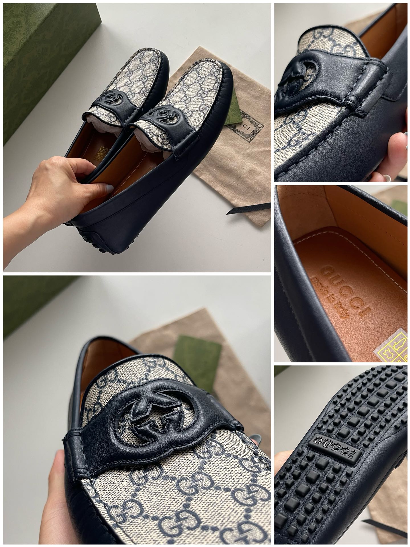 Gucci Loafers Cow Leather Brown