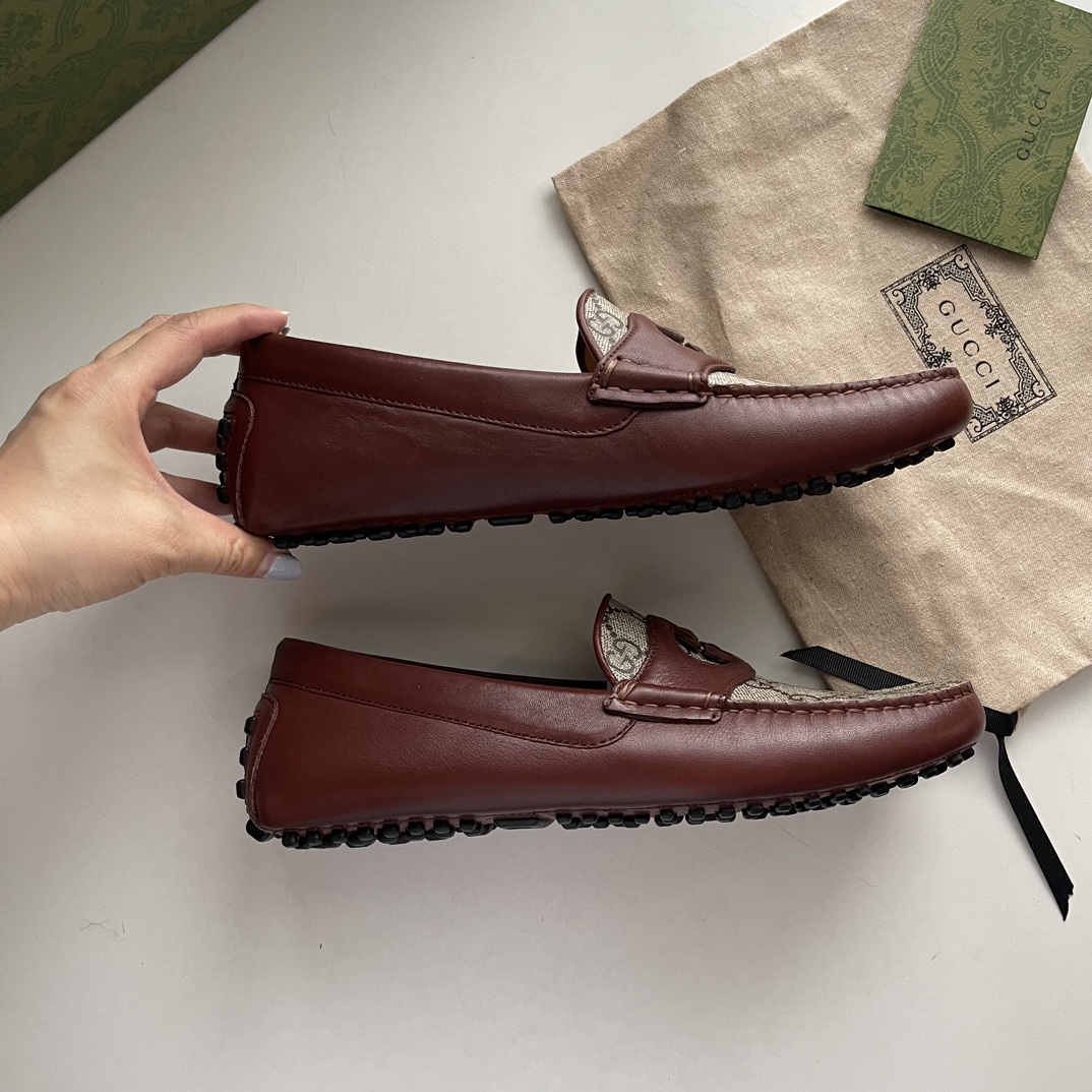 Gucci Loafers Cow Leather Brown