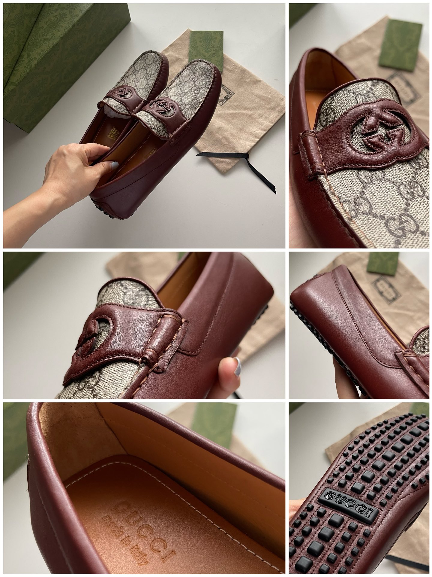Gucci Loafers Cow Leather Brown