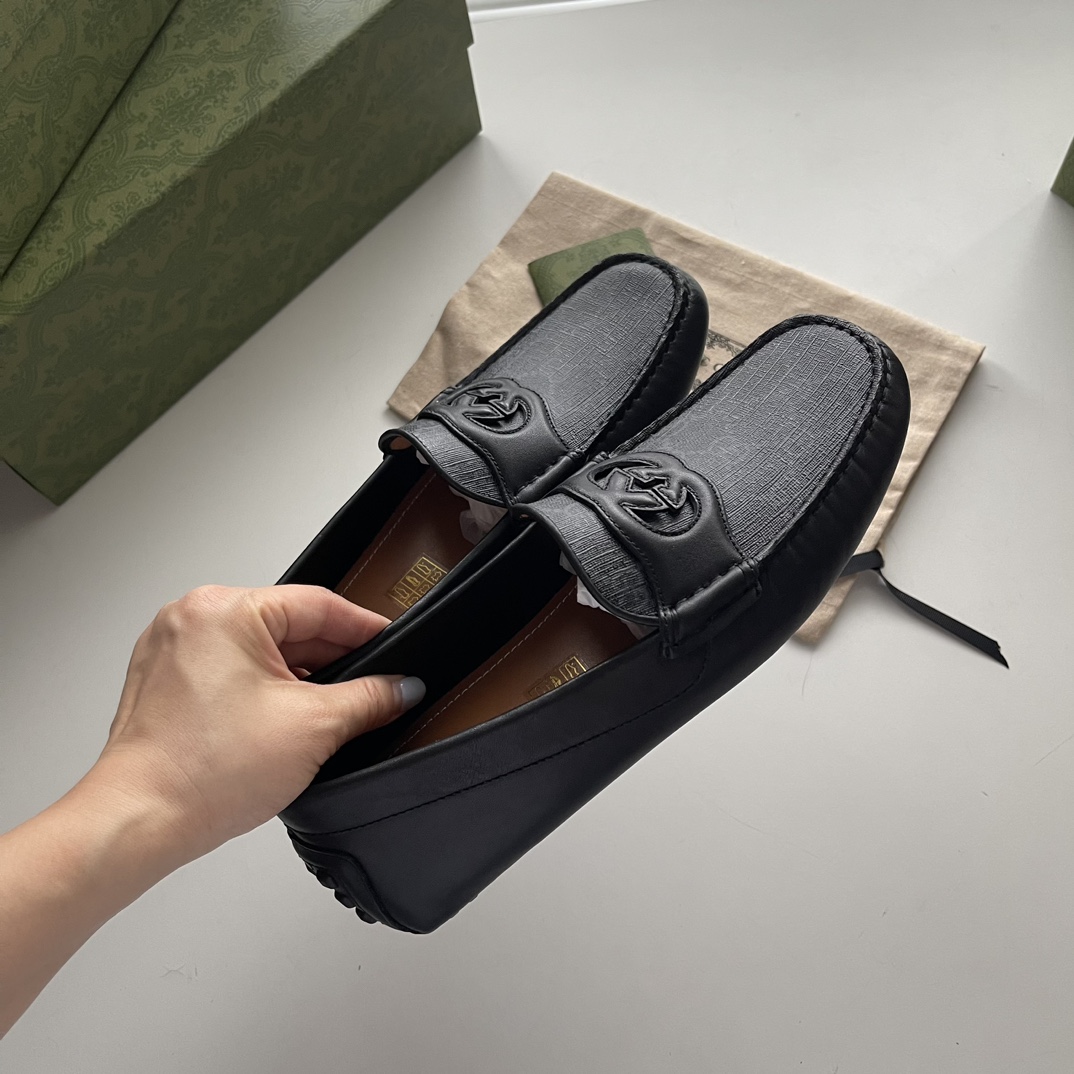 Gucci Loafers Cow Leather Brown