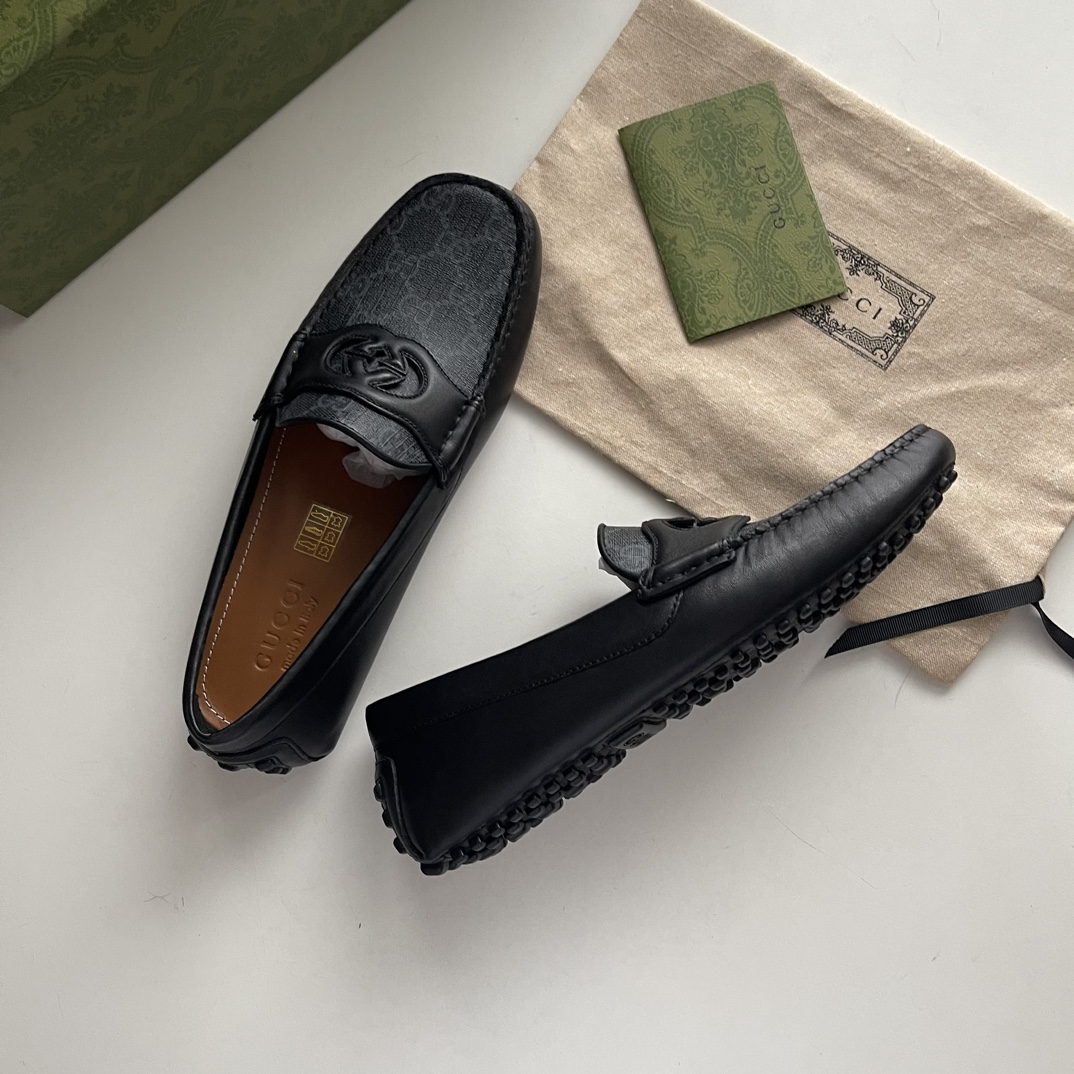 Gucci Loafers Cow Leather Brown