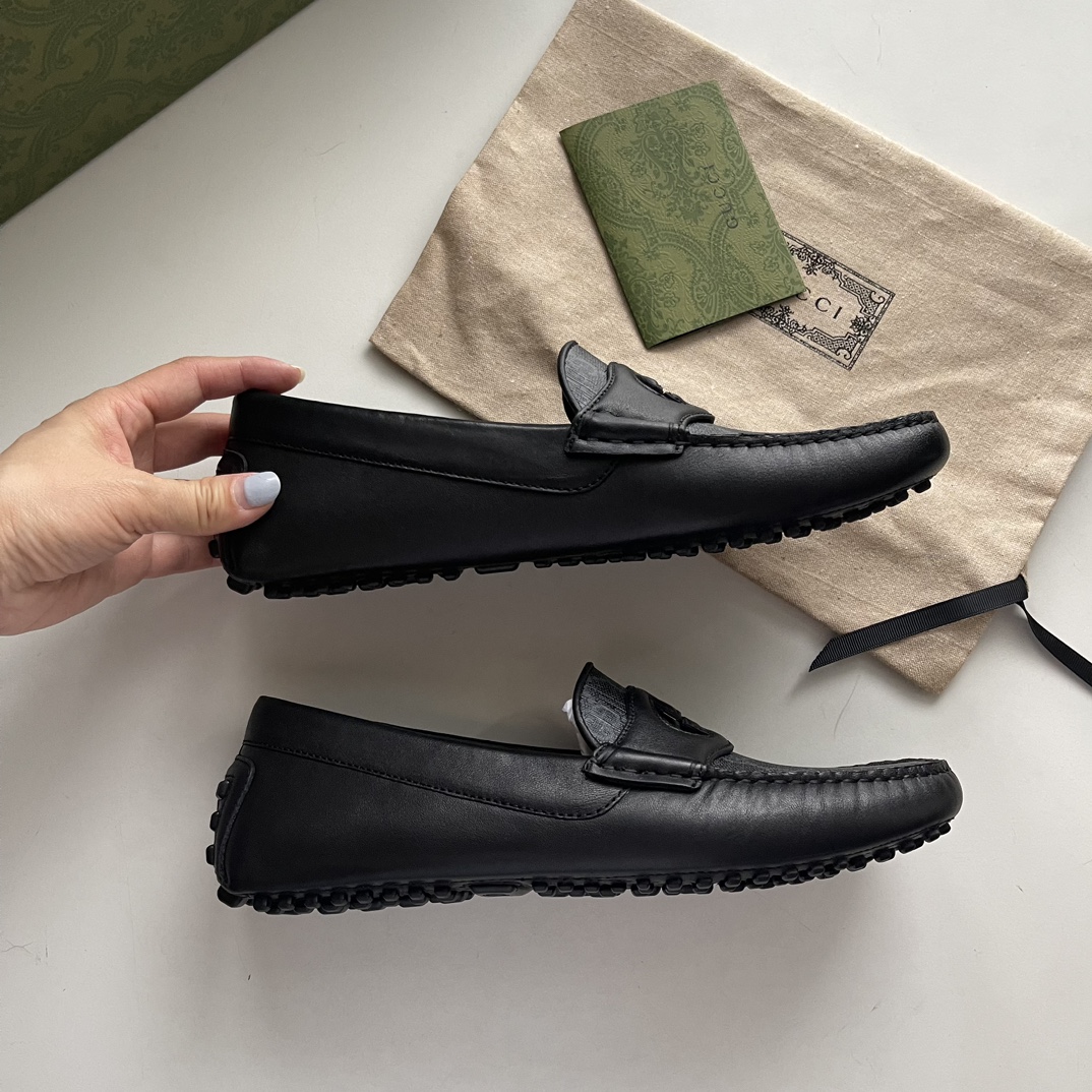 Gucci Loafers Cow Leather Brown