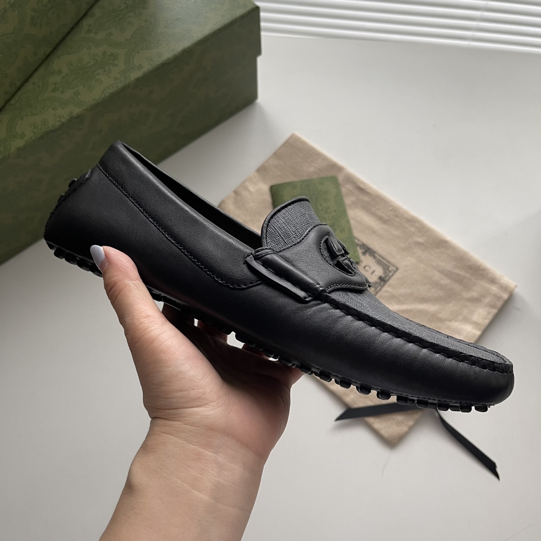 Gucci Loafers Cow Leather Brown