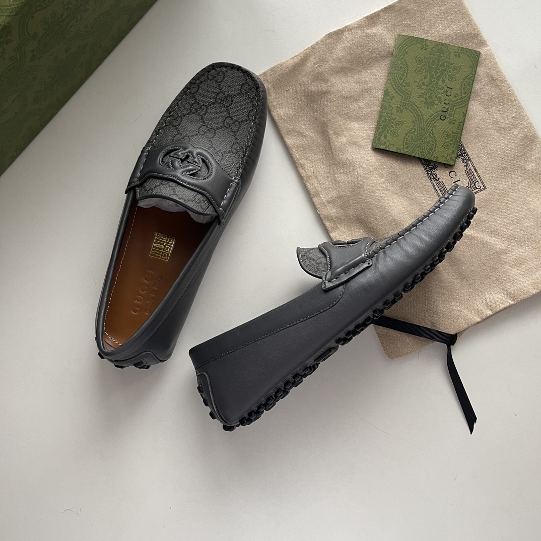 Gucci Loafers Cow Leather Brown