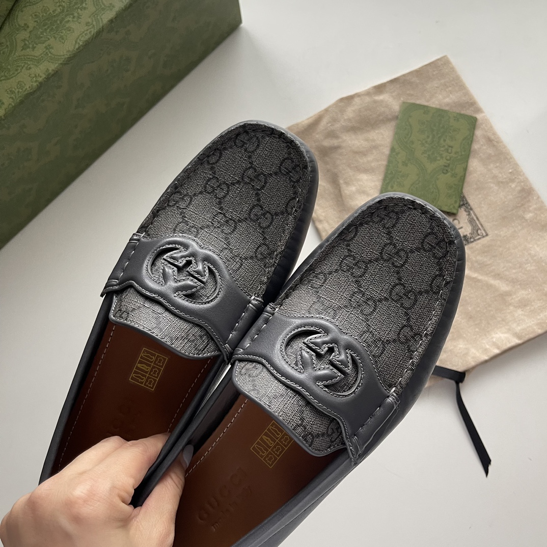 Gucci Loafers Cow Leather Brown