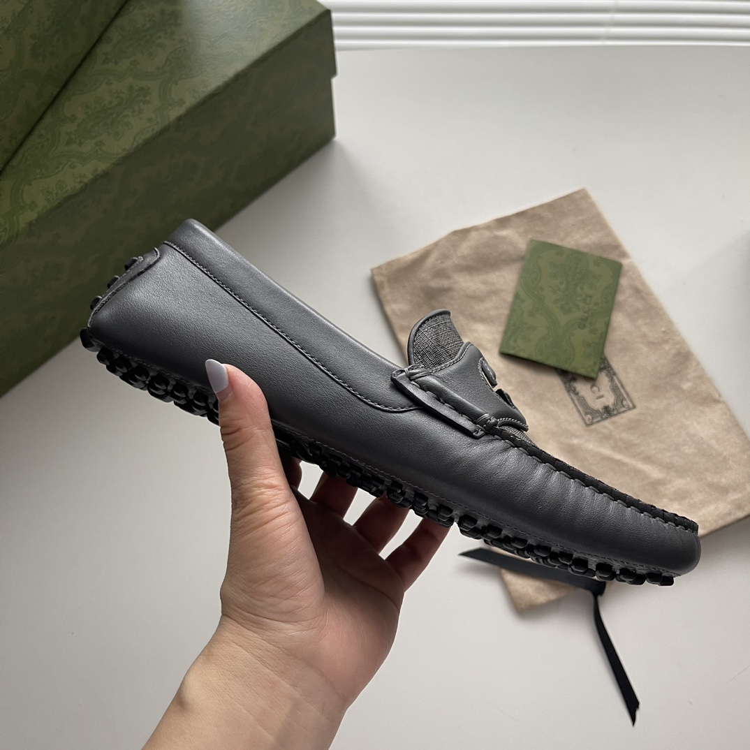 Gucci Loafers Cow Leather Brown