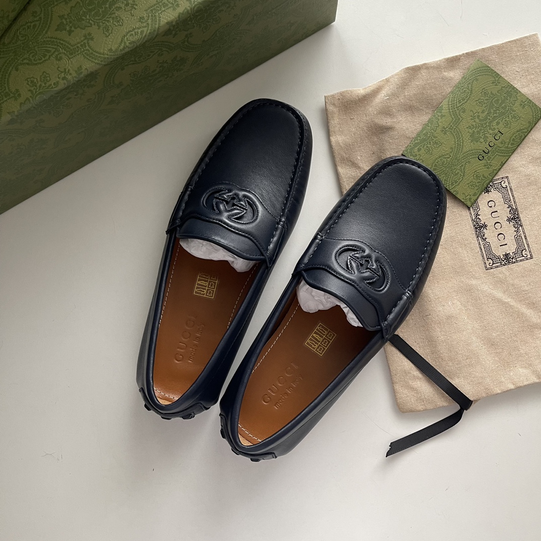 Gucci Loafers Cow Leather Black