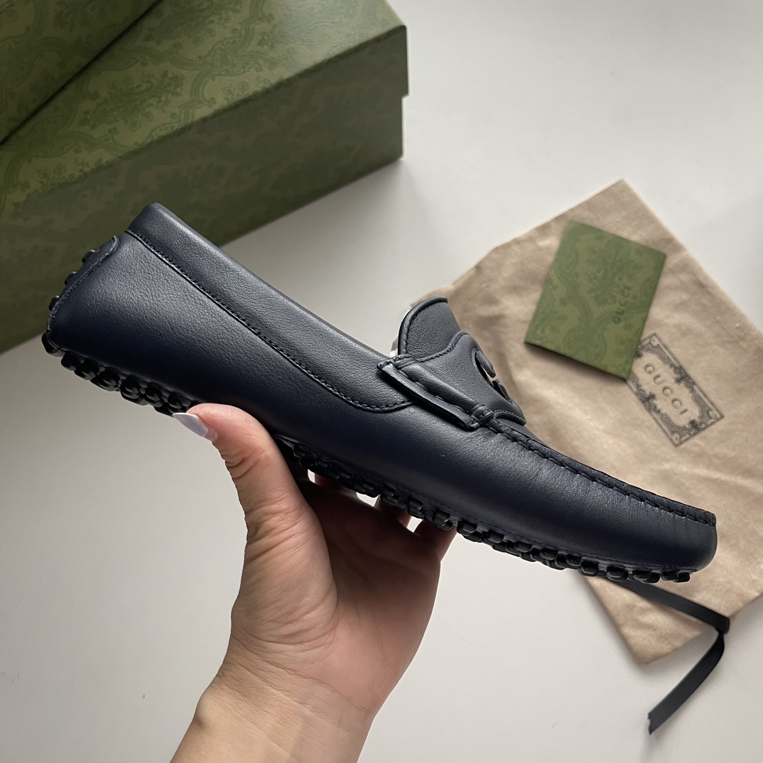 Gucci Loafers Cow Leather Black