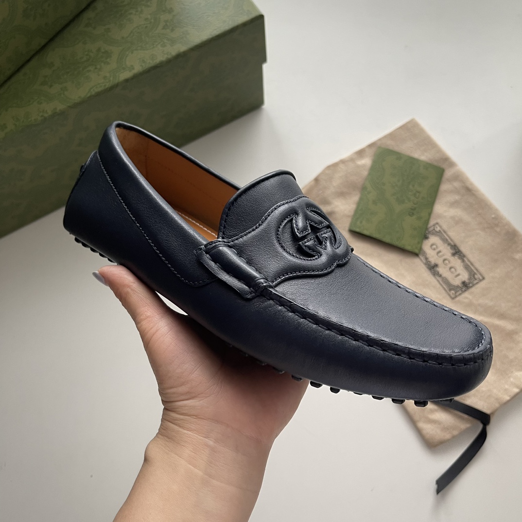 Gucci Loafers Cow Leather Black