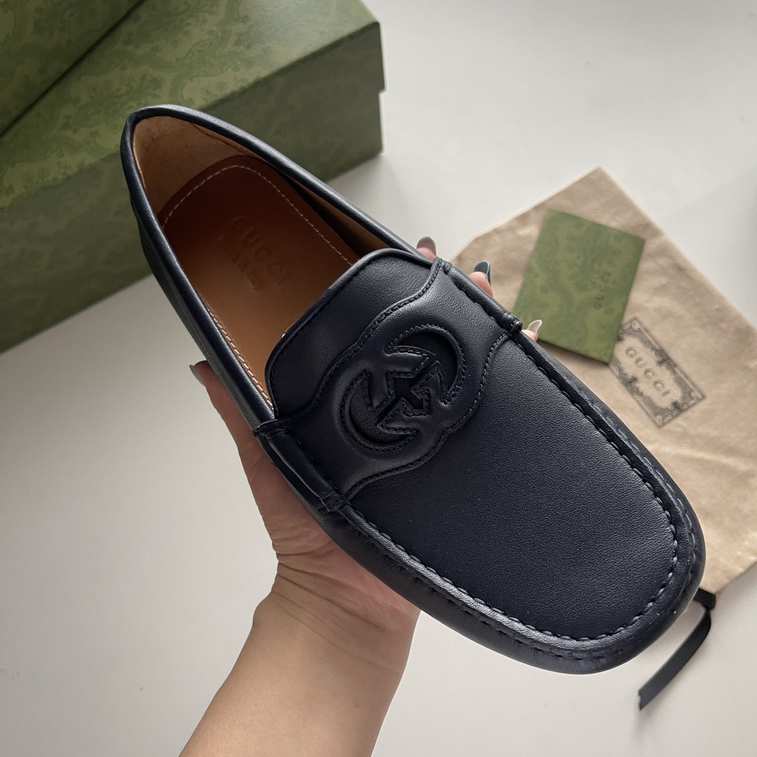 Gucci Loafers Cow Leather Black