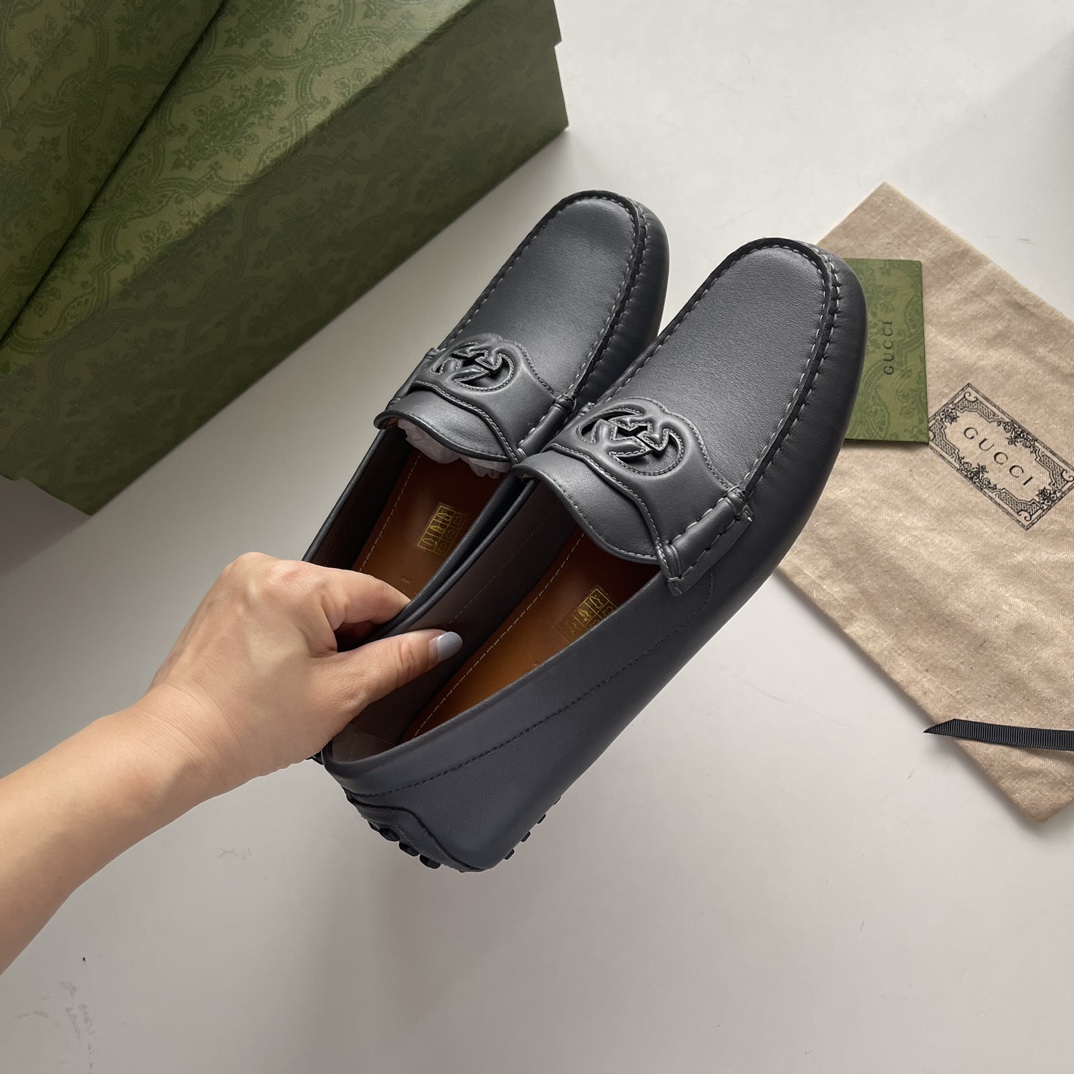 Gucci Loafers Cow Leather Black