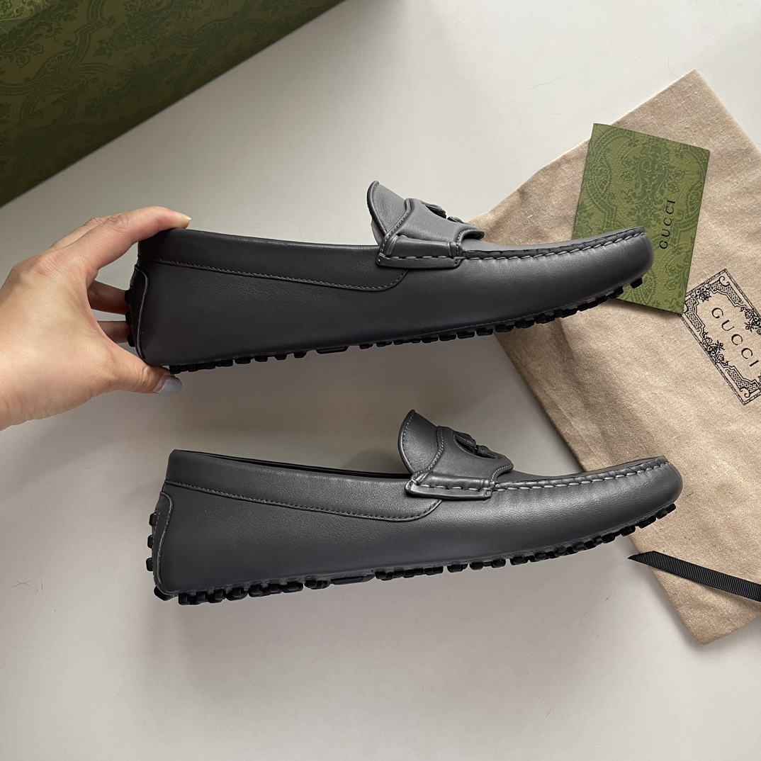 Gucci Loafers Cow Leather Black