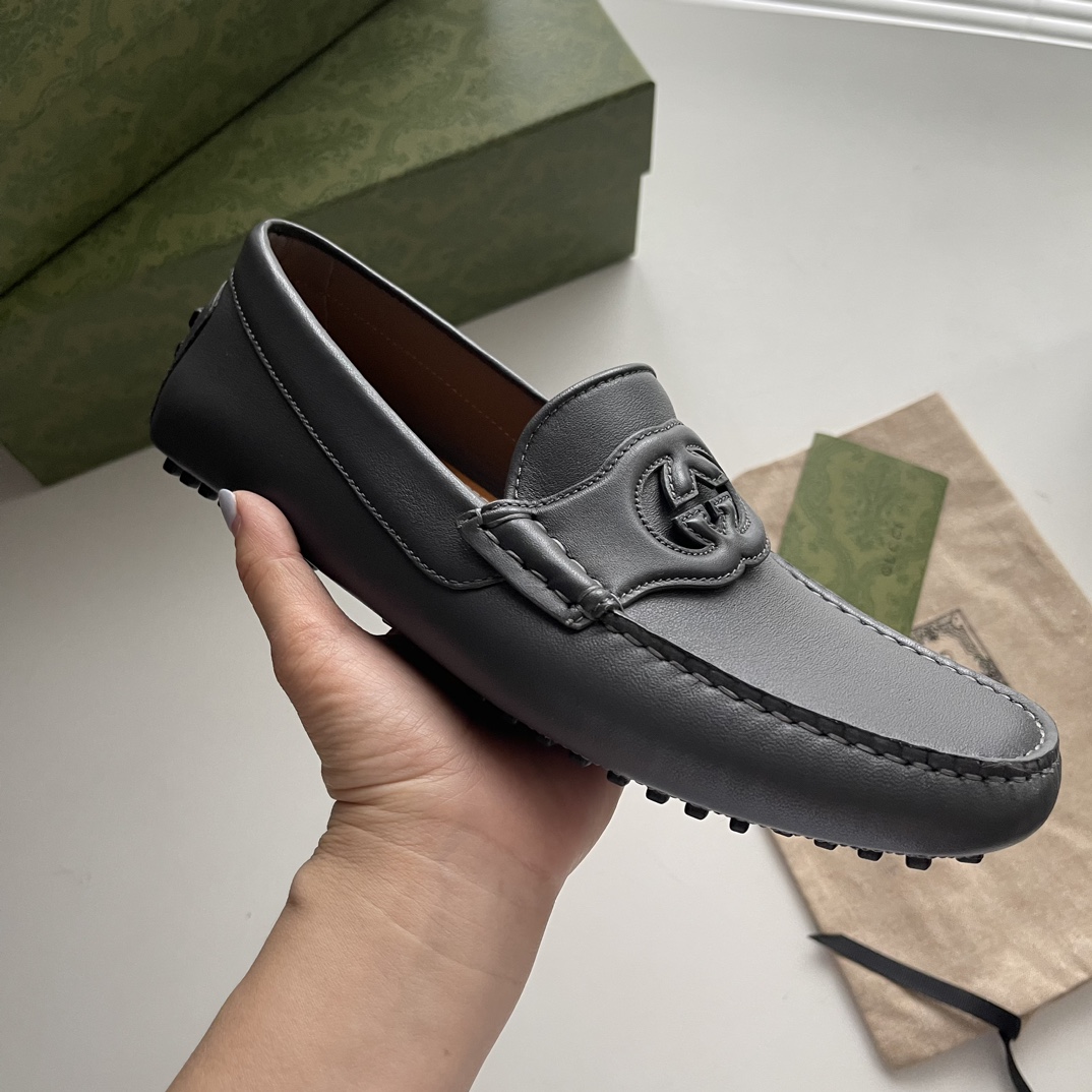 Gucci Loafers Cow Leather Black