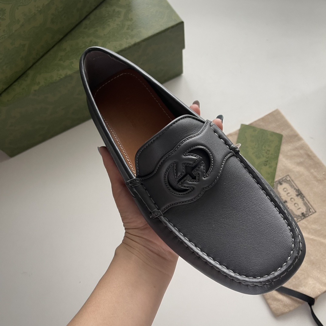 Gucci Loafers Cow Leather Black