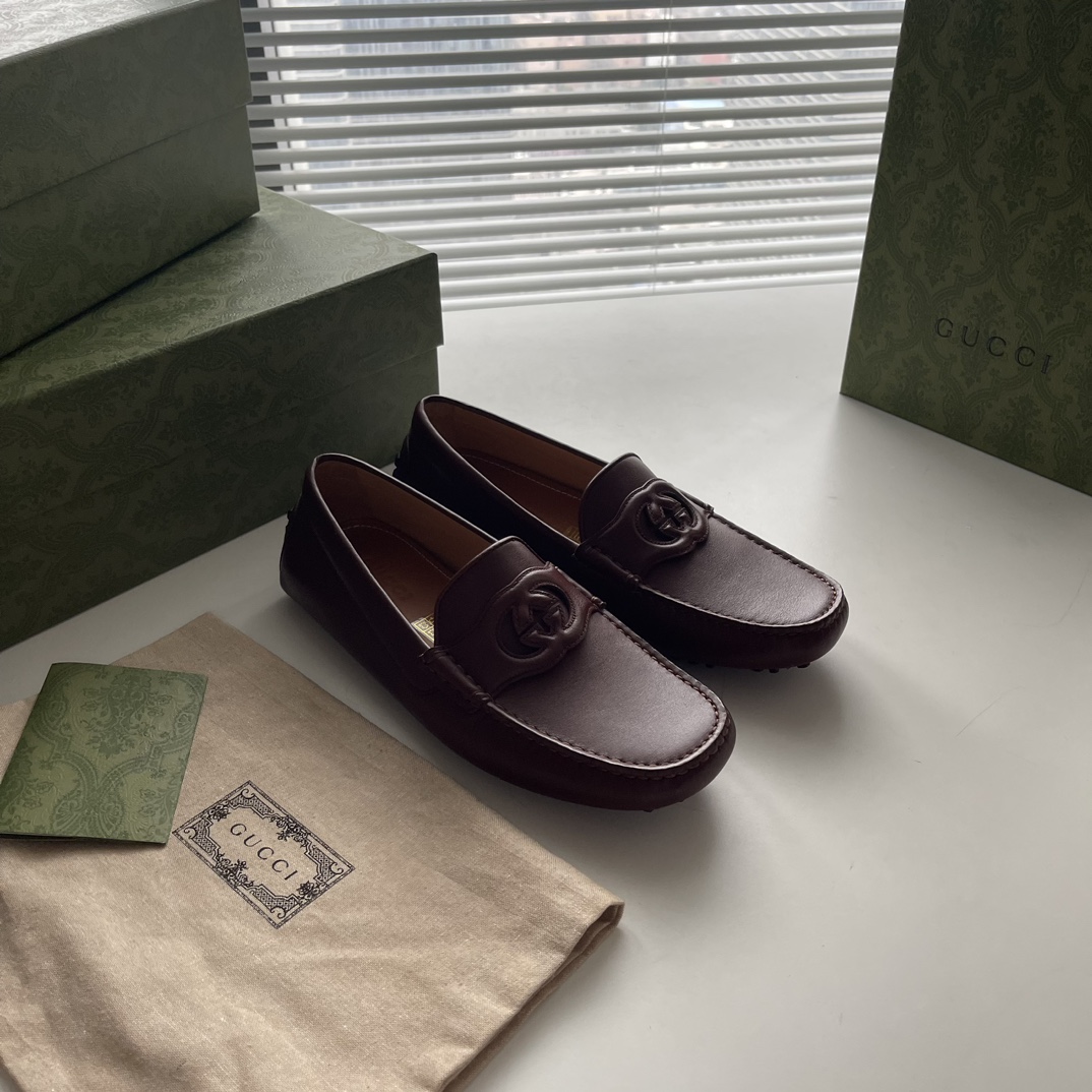 Gucci Loafers Cow Leather Black