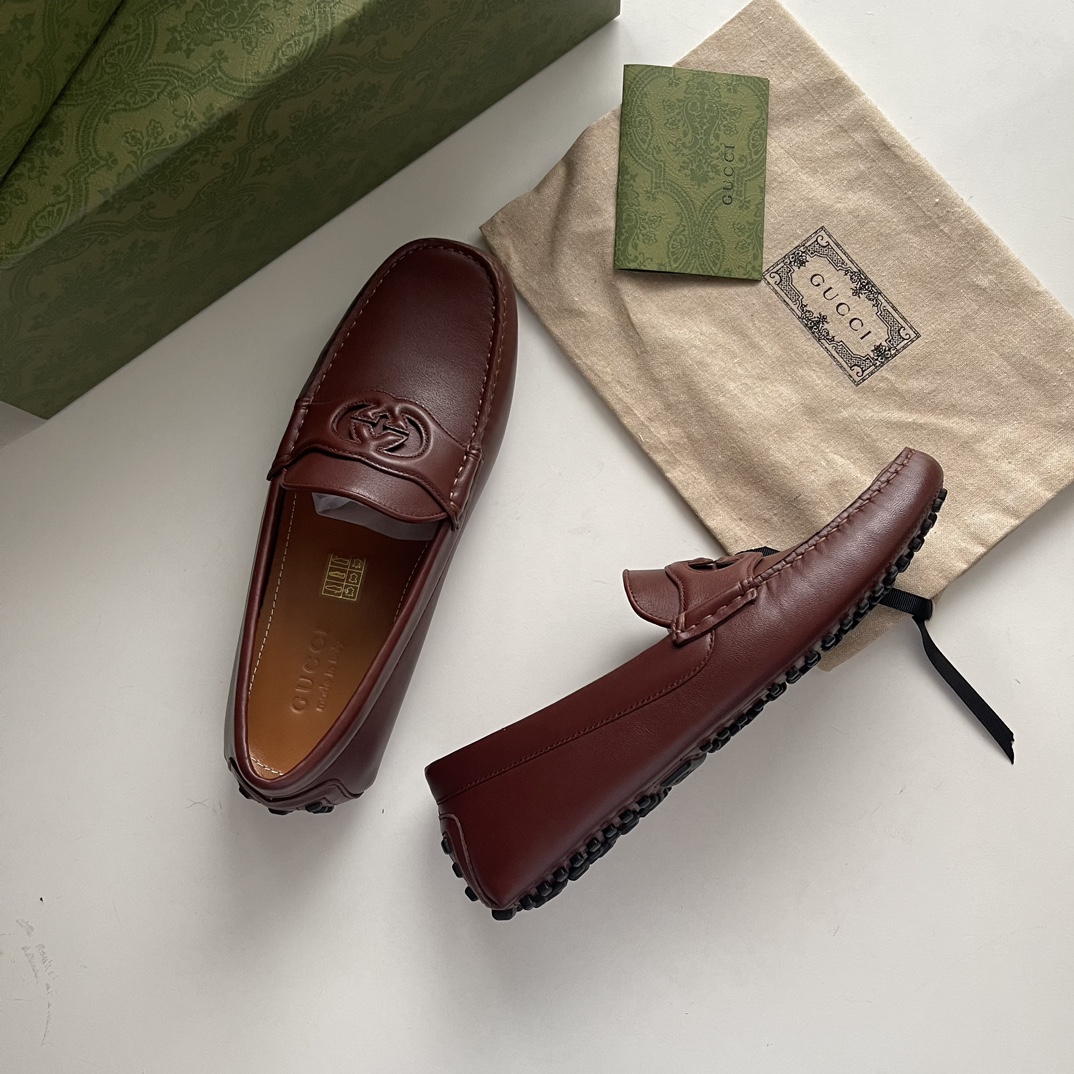 Gucci Loafers Cow Leather Black