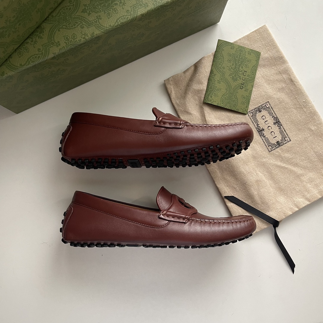 Gucci Loafers Cow Leather Black