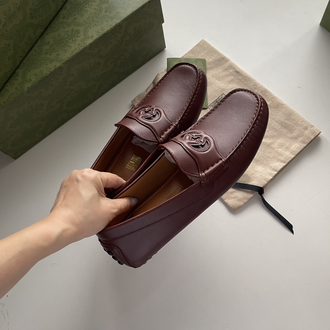 Gucci Loafers Cow Leather Black