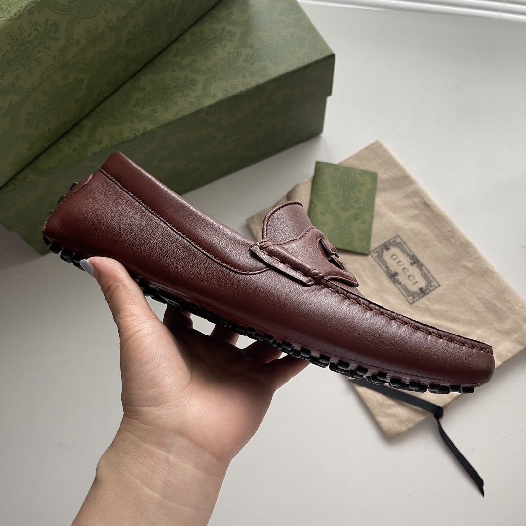 Gucci Loafers Cow Leather Black