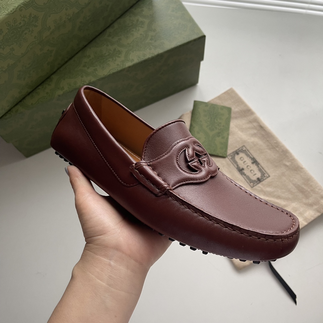 Gucci Loafers Cow Leather Black