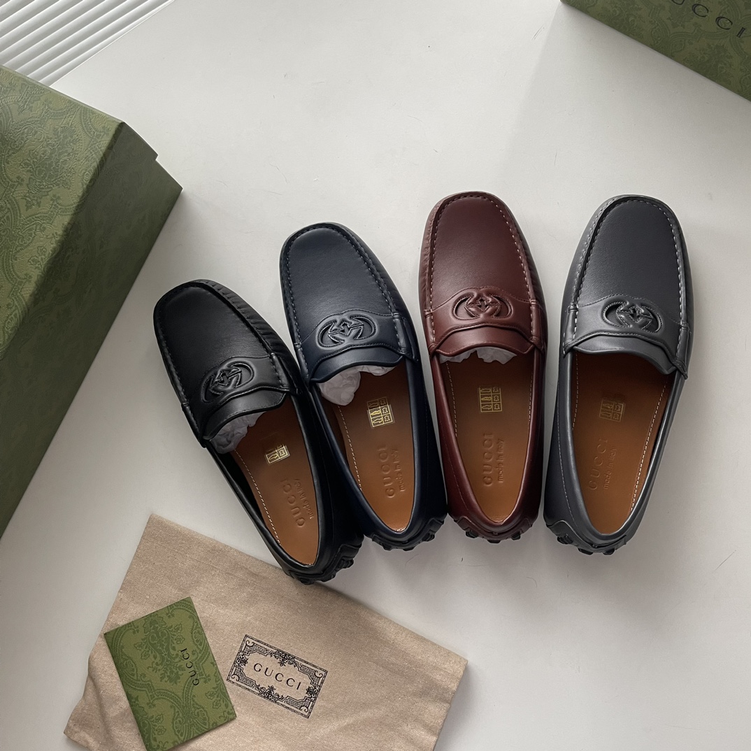 Gucci Loafers Cow Leather Black