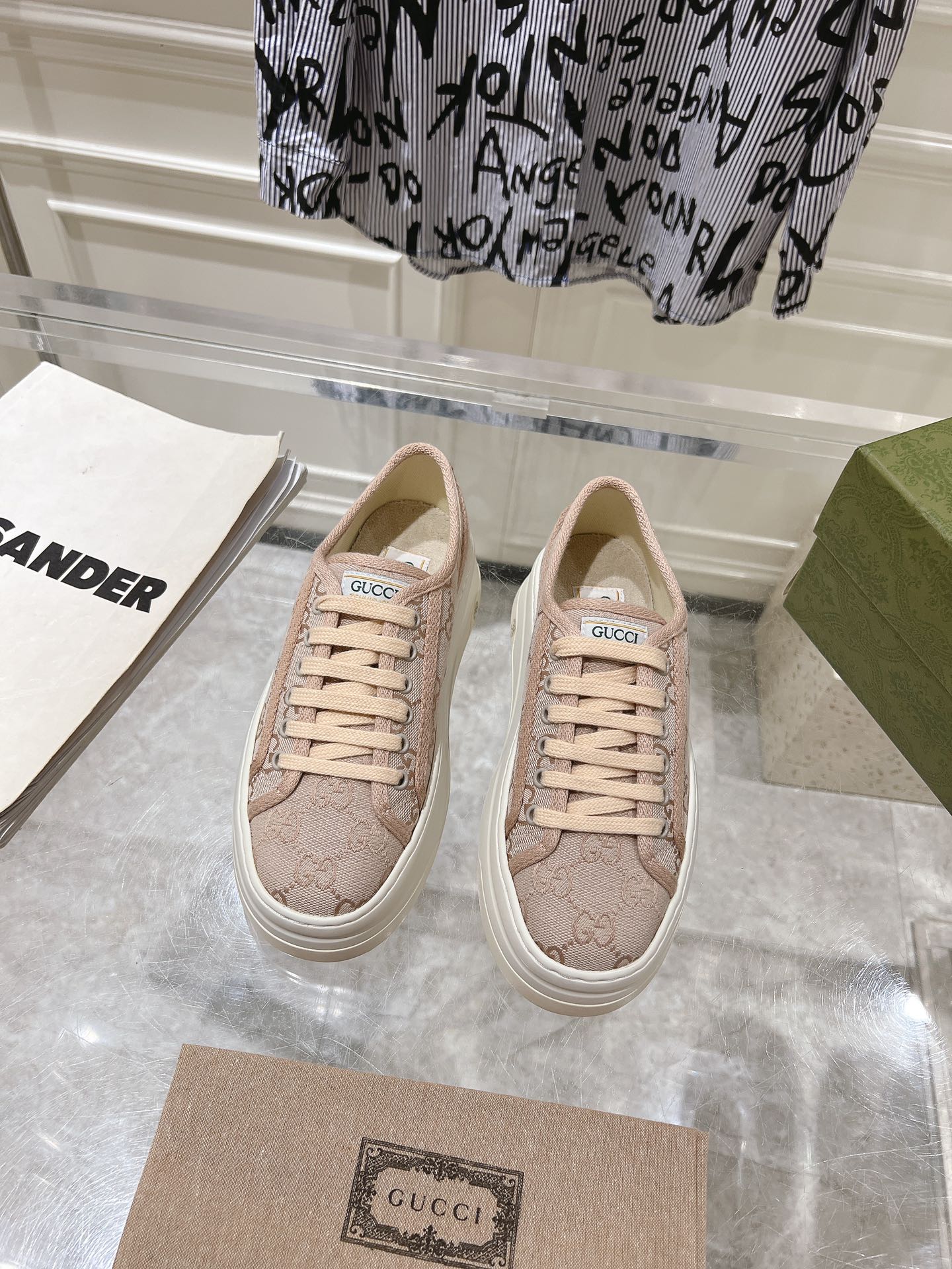 Gucci Couple Canvas Shoes Canvas M-s