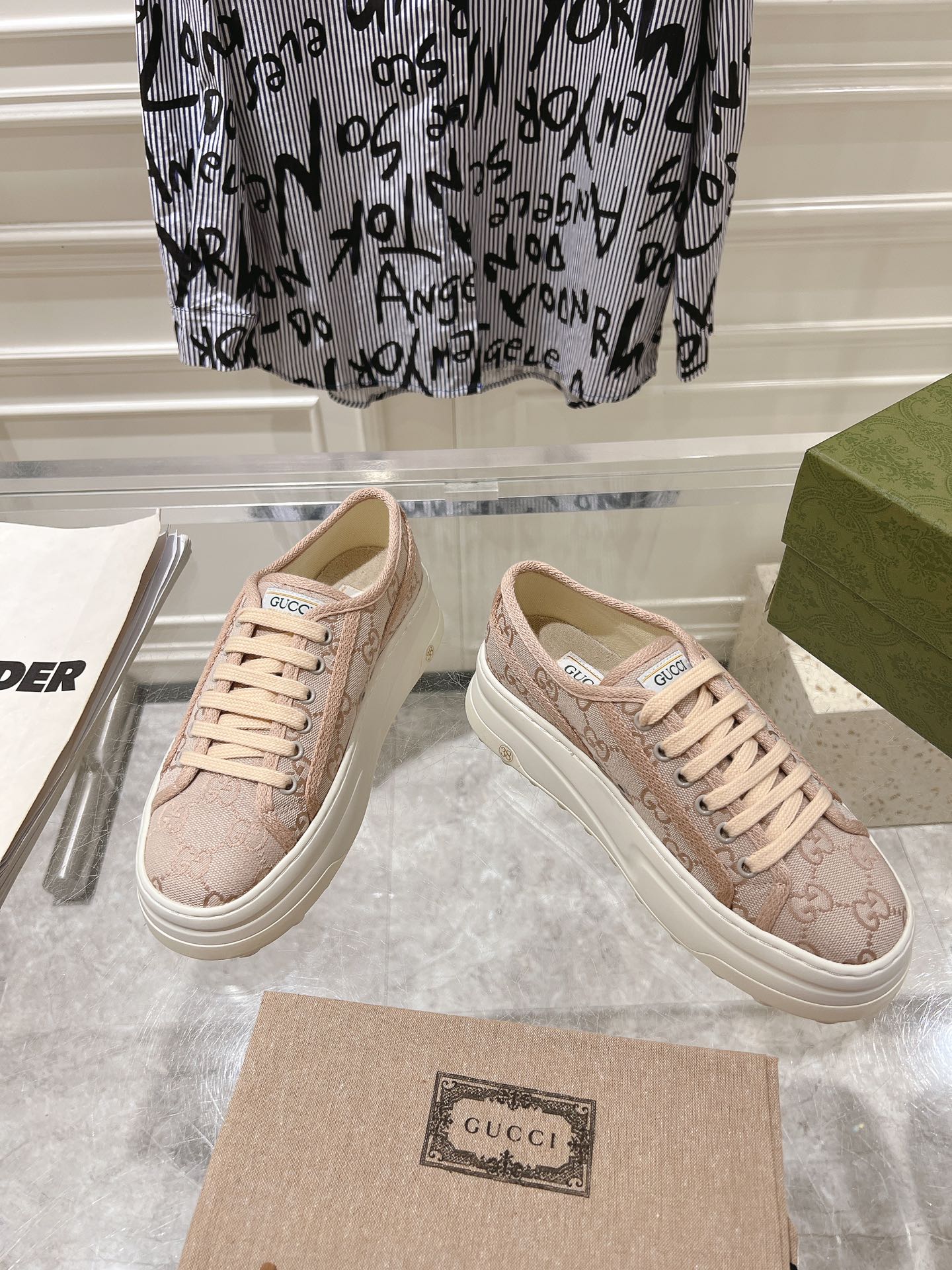 Gucci Couple Canvas Shoes Canvas M-s