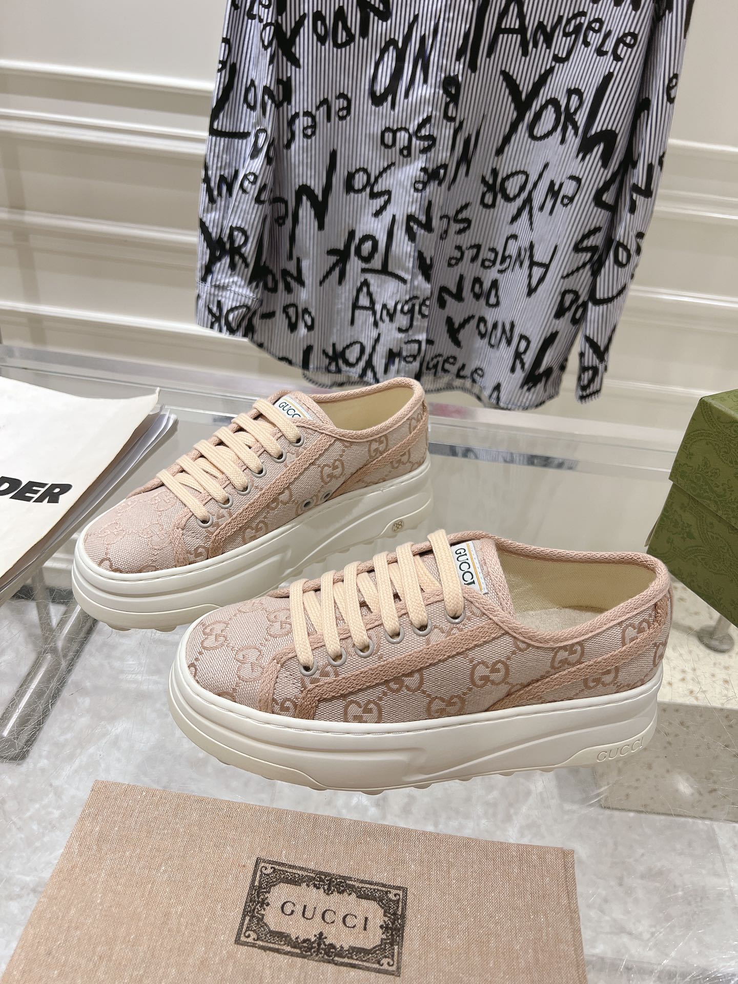 Gucci Couple Canvas Shoes Canvas M-s