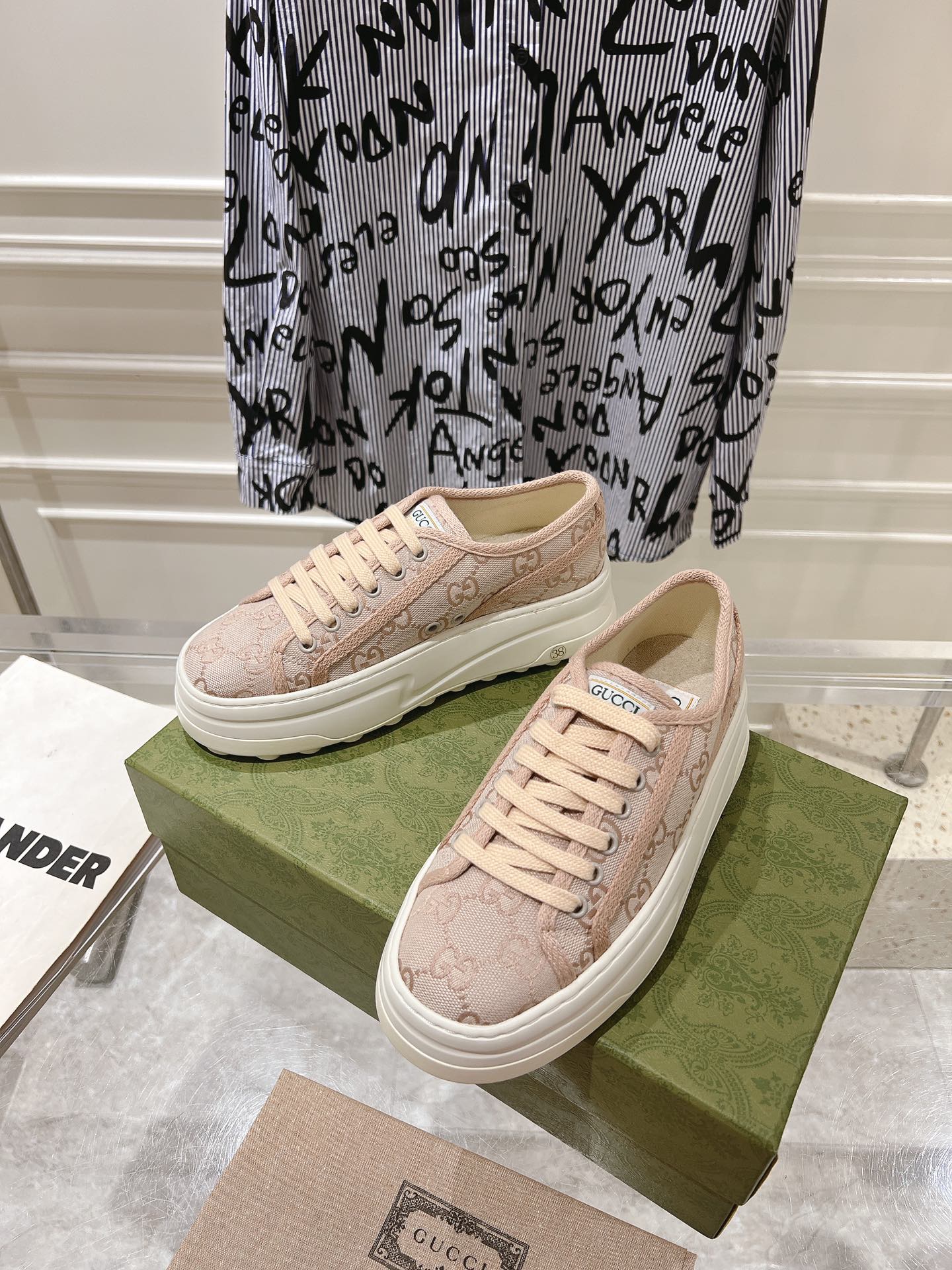 Gucci Couple Canvas Shoes Canvas M-s