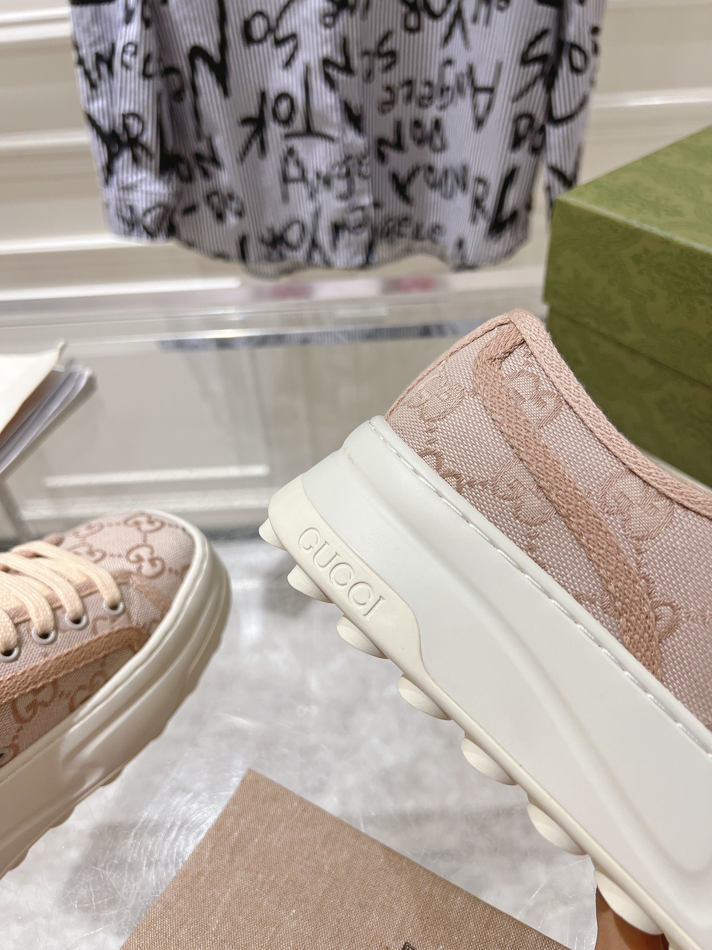 Gucci Couple Canvas Shoes Canvas M-s