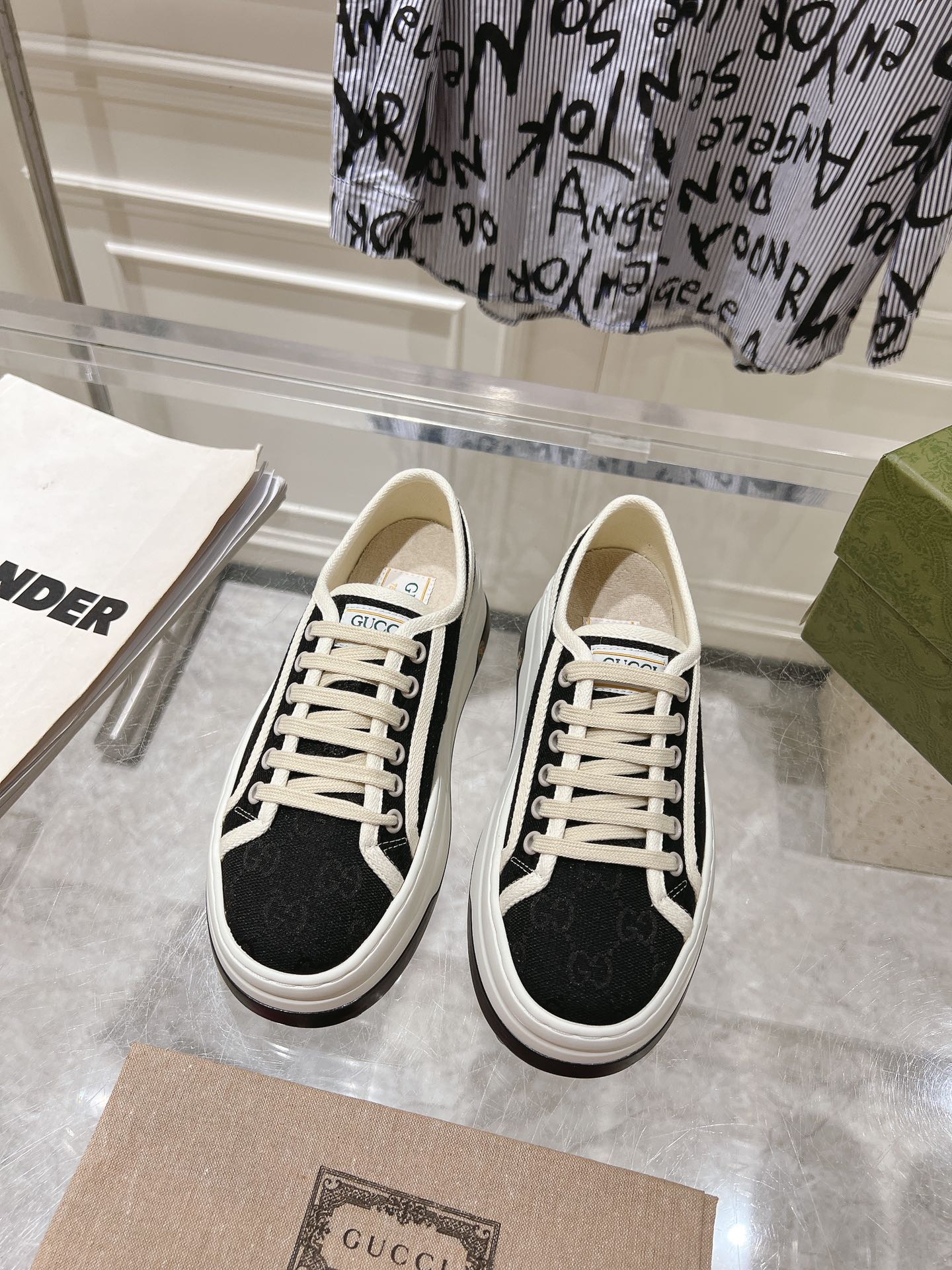 Gucci Couple Canvas Shoes Canvas M-s