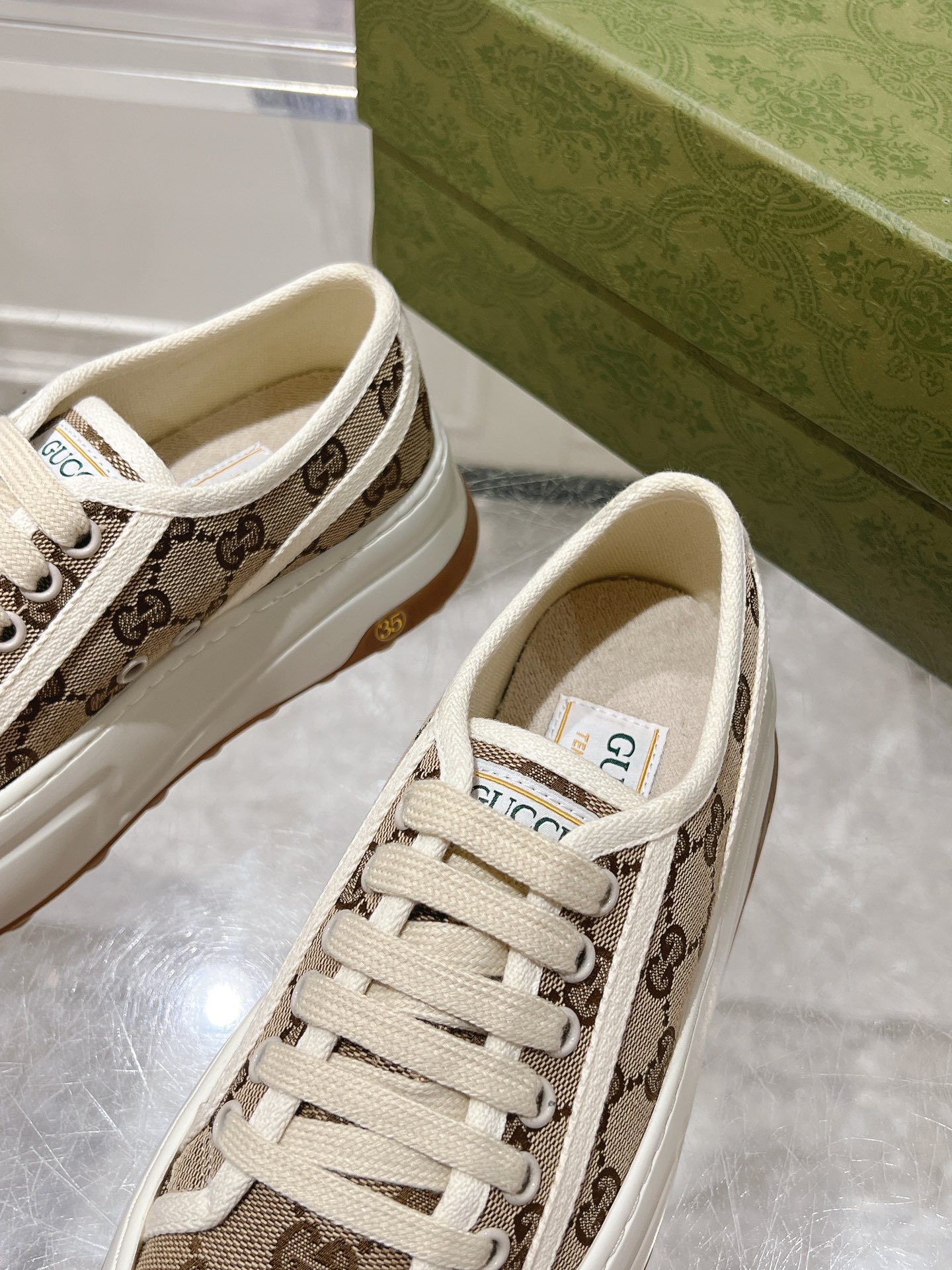 Gucci Couple Canvas Shoes Canvas M-s