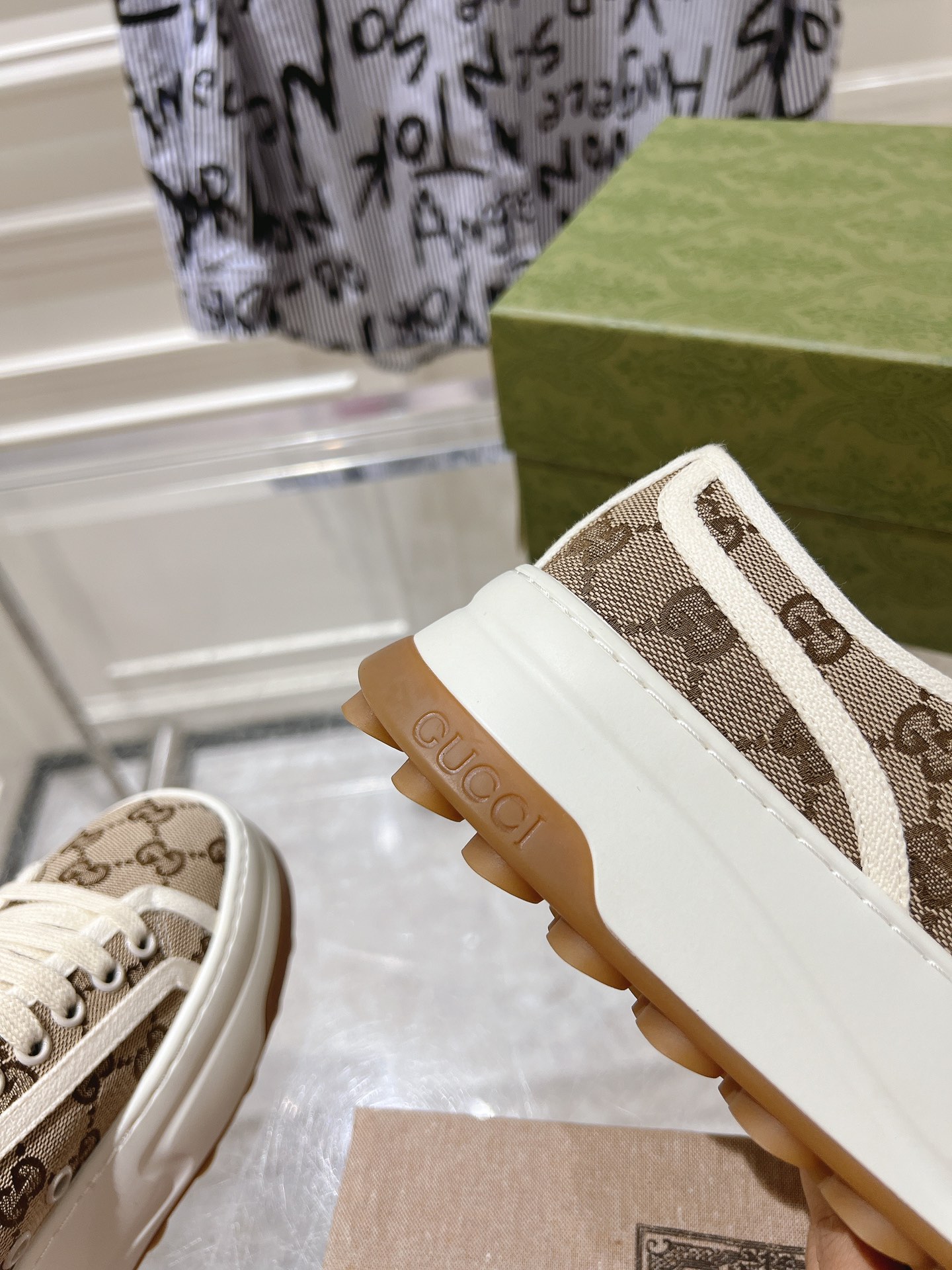 Gucci Couple Canvas Shoes Canvas M-s