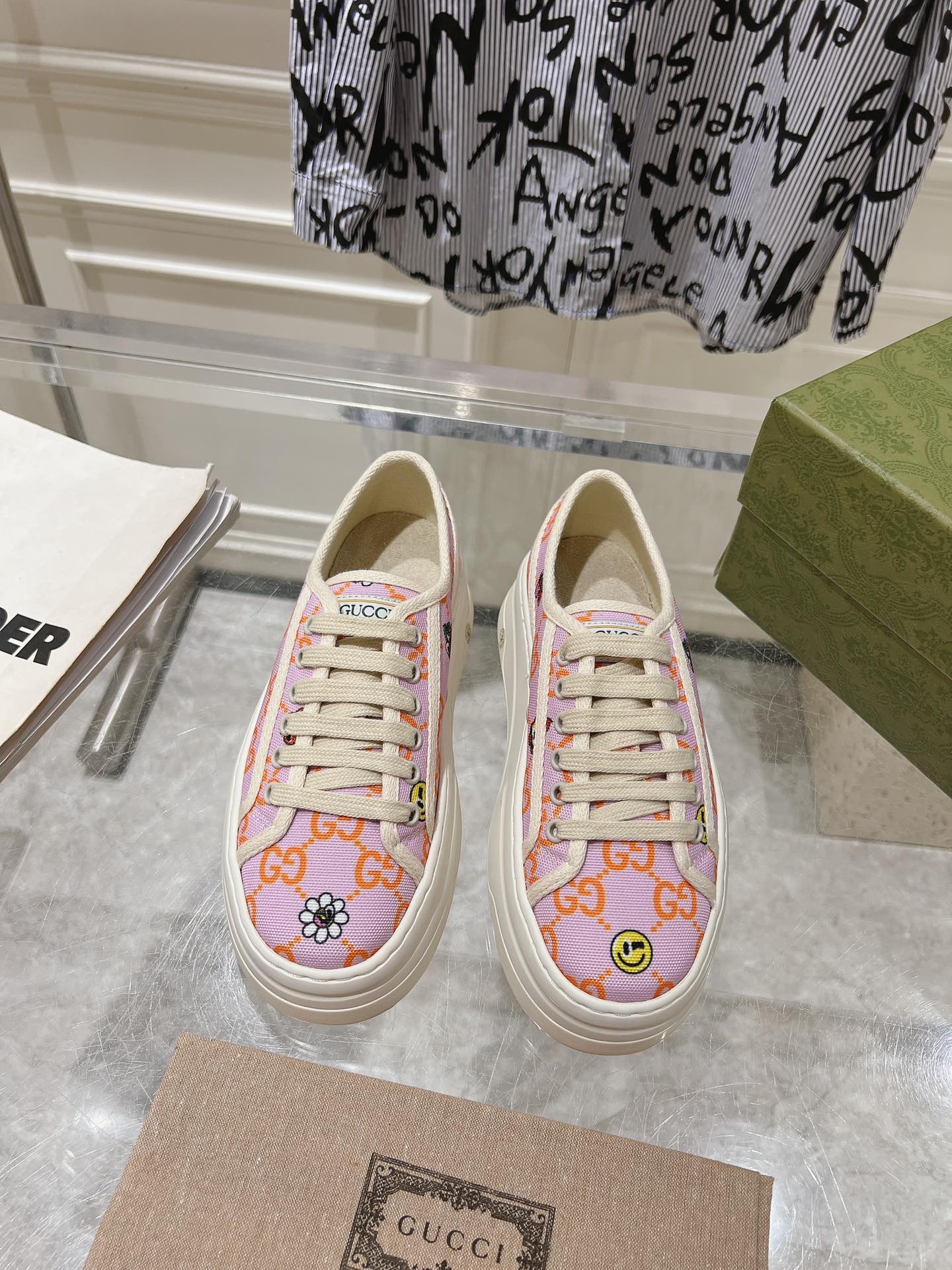Gucci Couple Canvas Shoes Canvas M-s