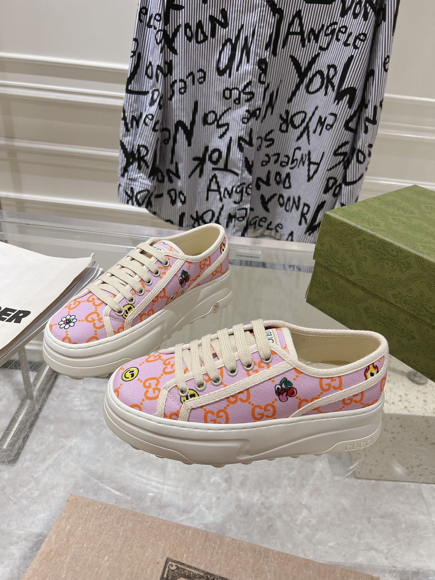 Gucci Couple Canvas Shoes Canvas M-s