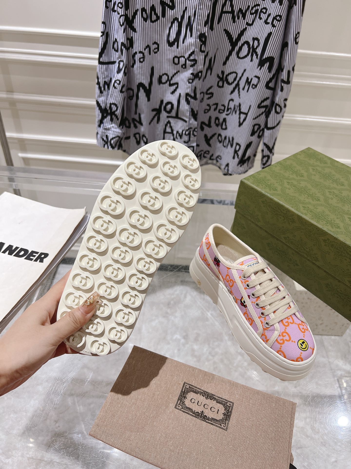 Gucci Couple Canvas Shoes Canvas M-s