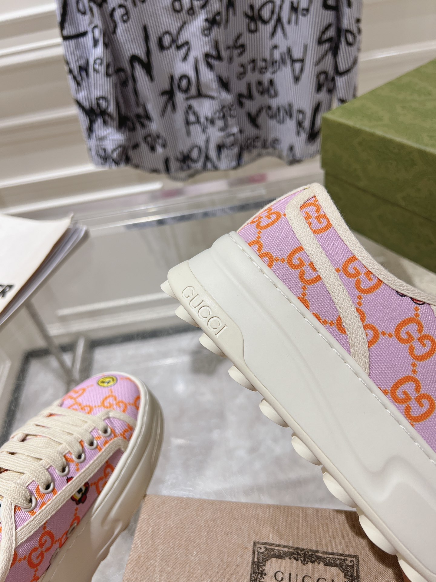 Gucci Couple Canvas Shoes Canvas M-s