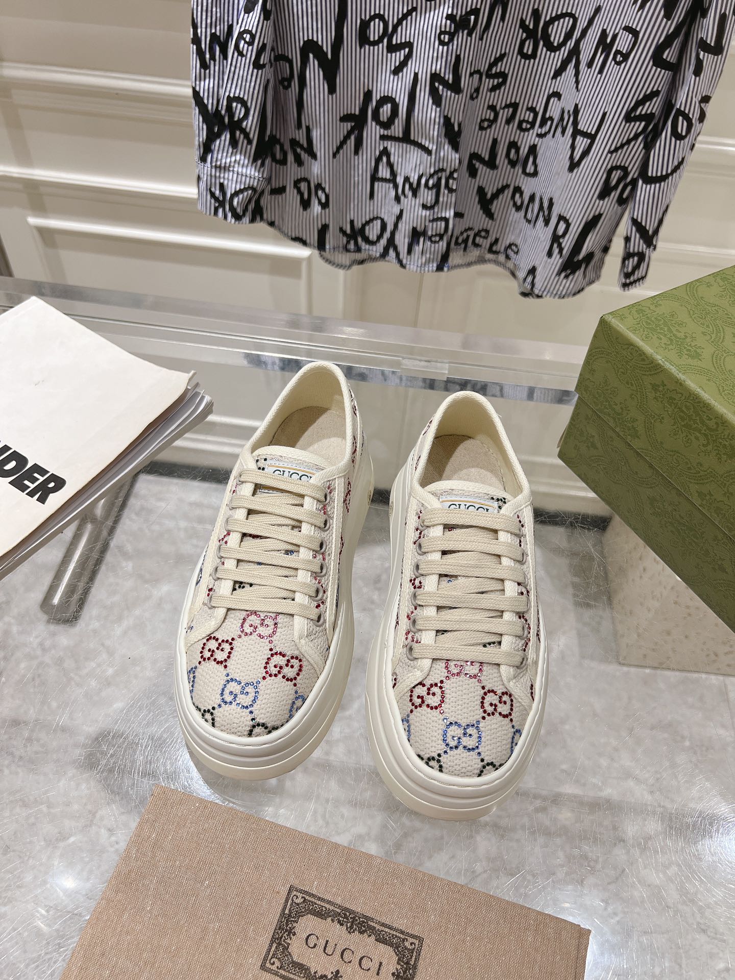 Gucci Couple Canvas Shoes Canvas M-s