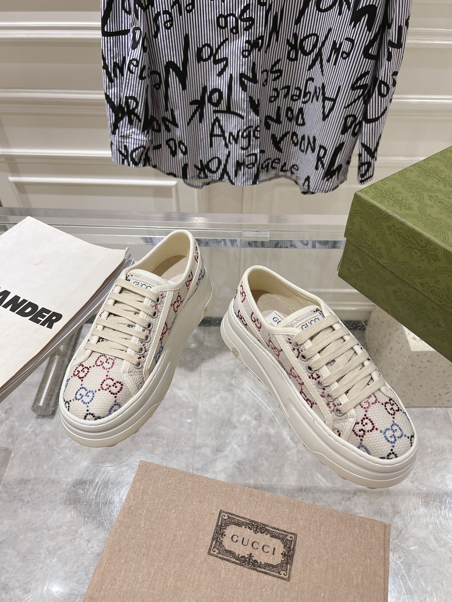Gucci Couple Canvas Shoes Canvas M-s