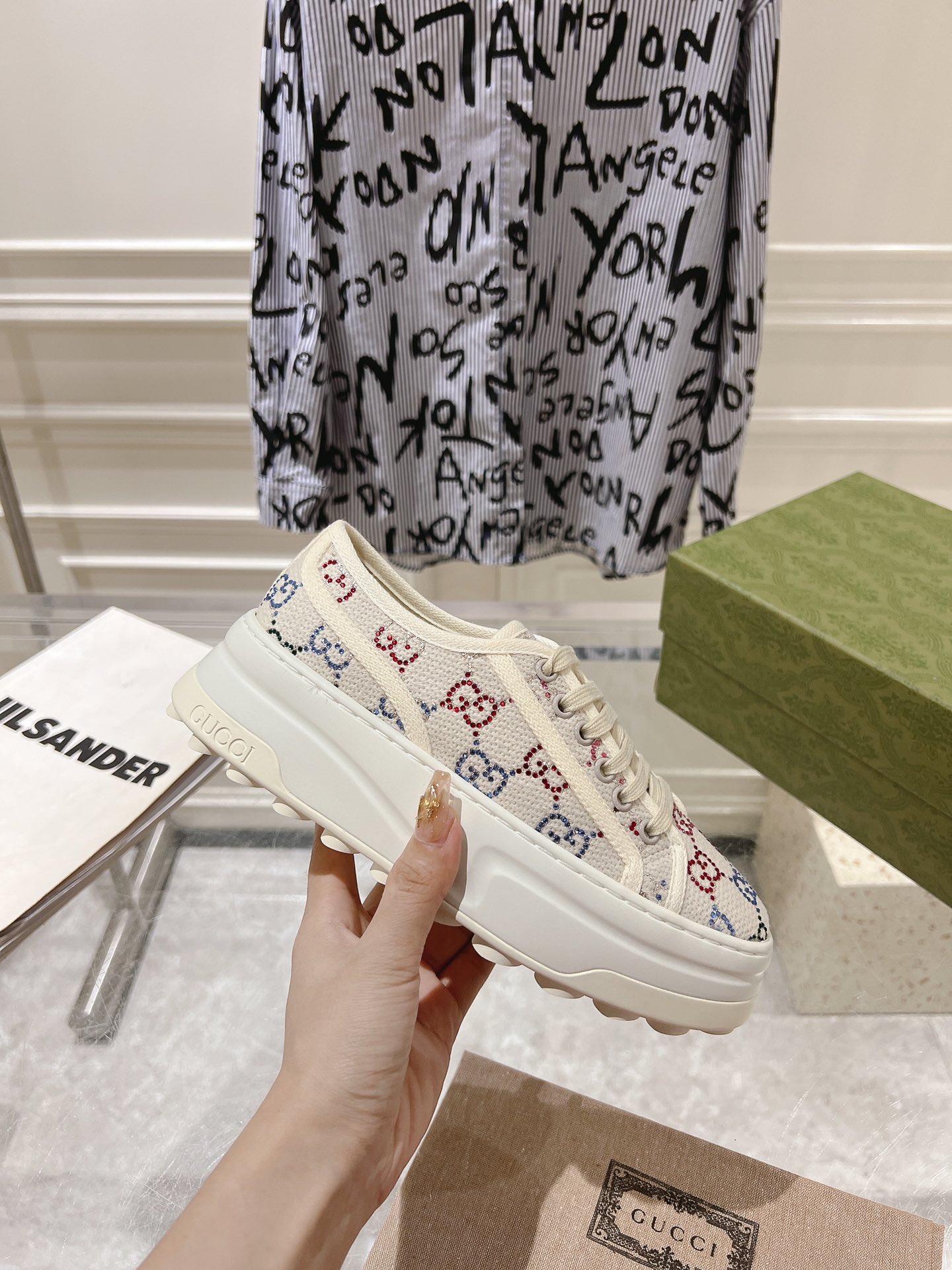 Gucci Couple Canvas Shoes Canvas M-s