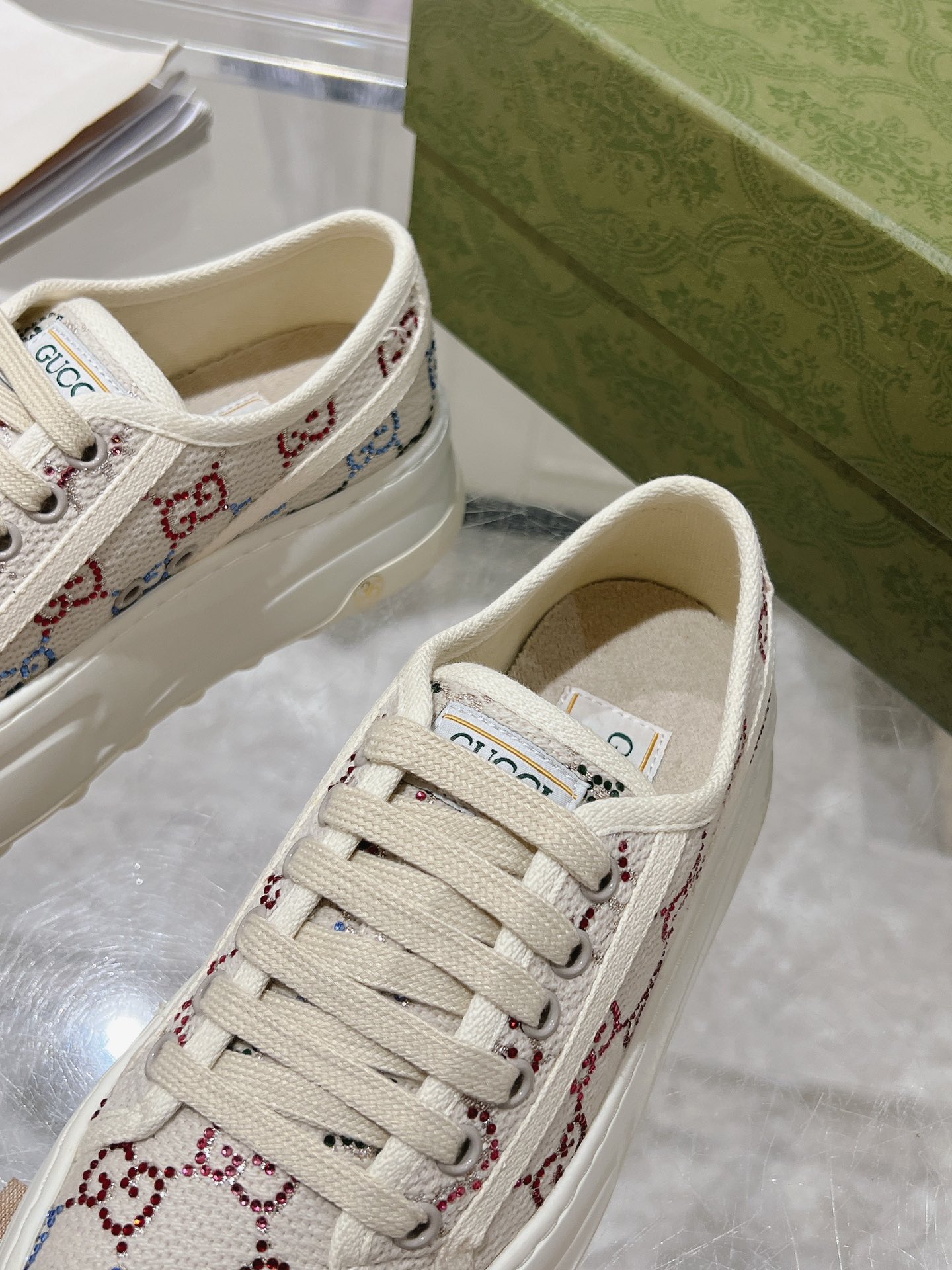 Gucci Couple Canvas Shoes Canvas M-s
